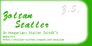 zoltan staller business card